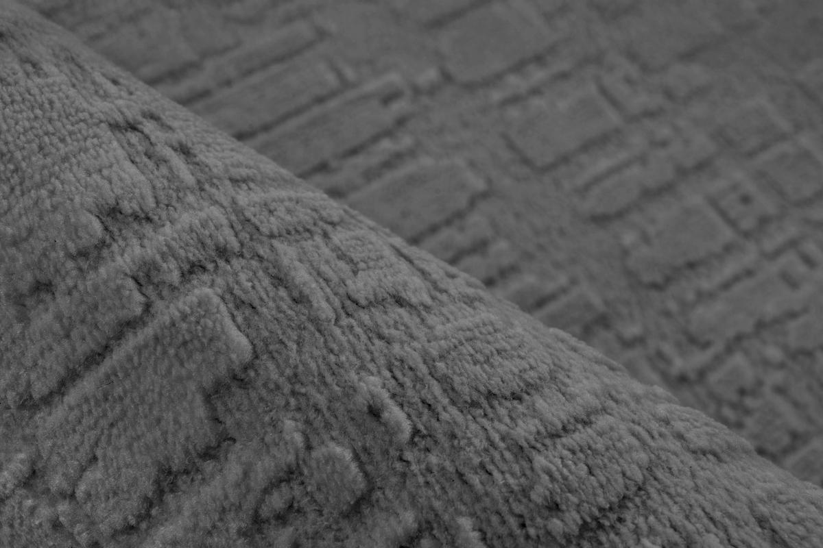 Flachwebeteppich Bandito 125 Grau 200x290 - Dunkelgrau, Basics, Textil (200/290cm) - Kayoom