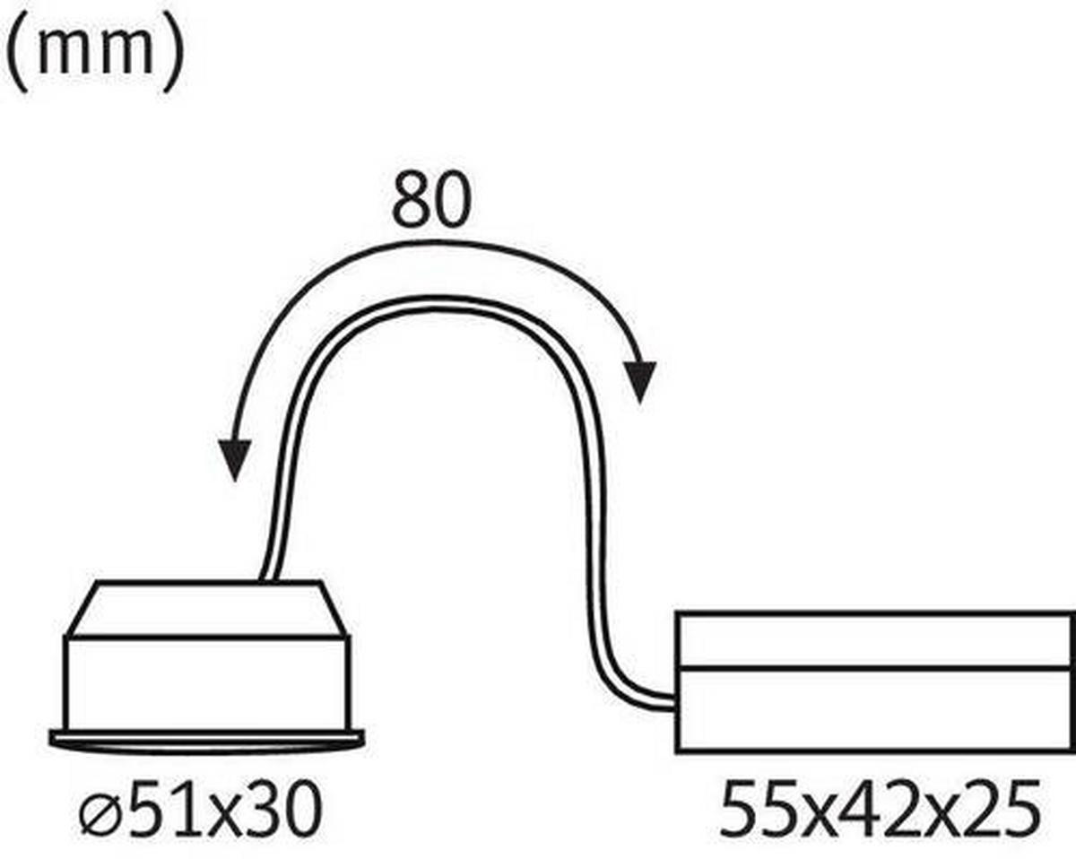 LED-Deckenleuchte in Satin max. 6 Watt - Basics, Kunststoff (5cm) - Paulmann