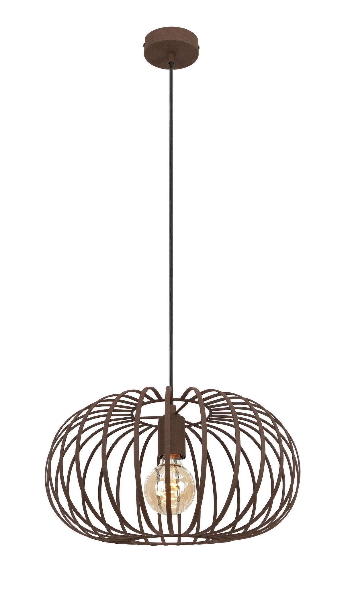 Hängeleuchte Rosti in Schwarz max. 40 Watt - Rostfarben, MODERN, Metall (39/120cm) - Modern Living