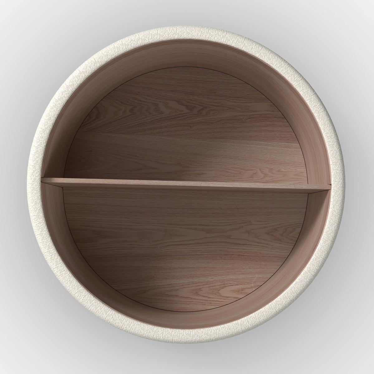 Couchtisch mit Stauraum Elliot Bouclé Weiß - Naturfarben/Weiß, MODERN, Holz/Holzwerkstoff (70/35cm) - Bessagi Home