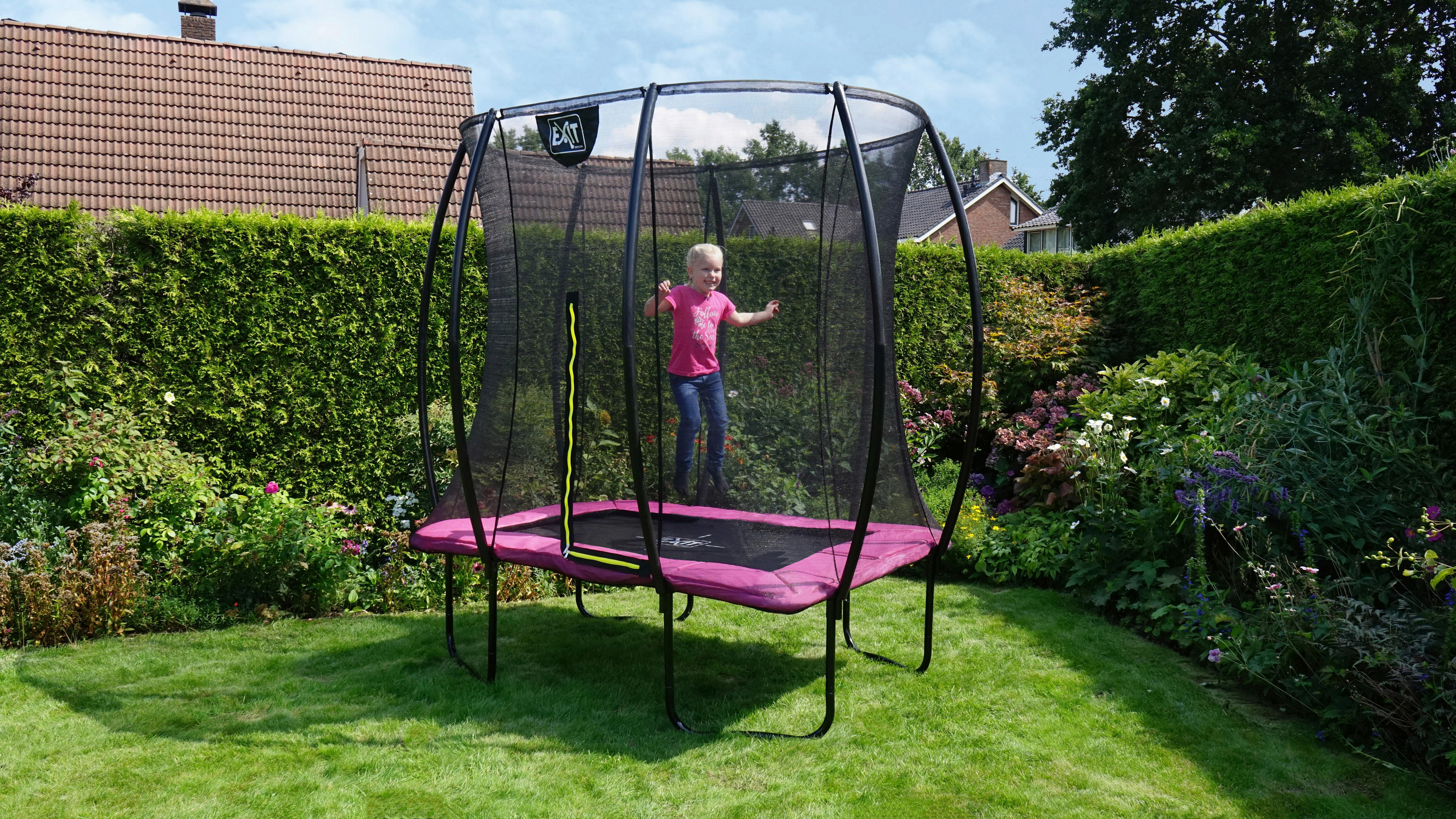Trampolin Exit Silhouette, 153x214cm - pink, Konvencionalno, kovina (153/245/214cm) - EXIT Toys
