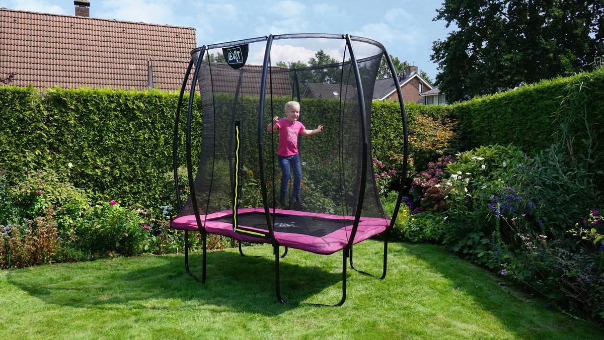Trampolin Exit Silhouette, 214x305cm - pink, Konvencionalno, kovina (214/262/305cm) - EXIT Toys