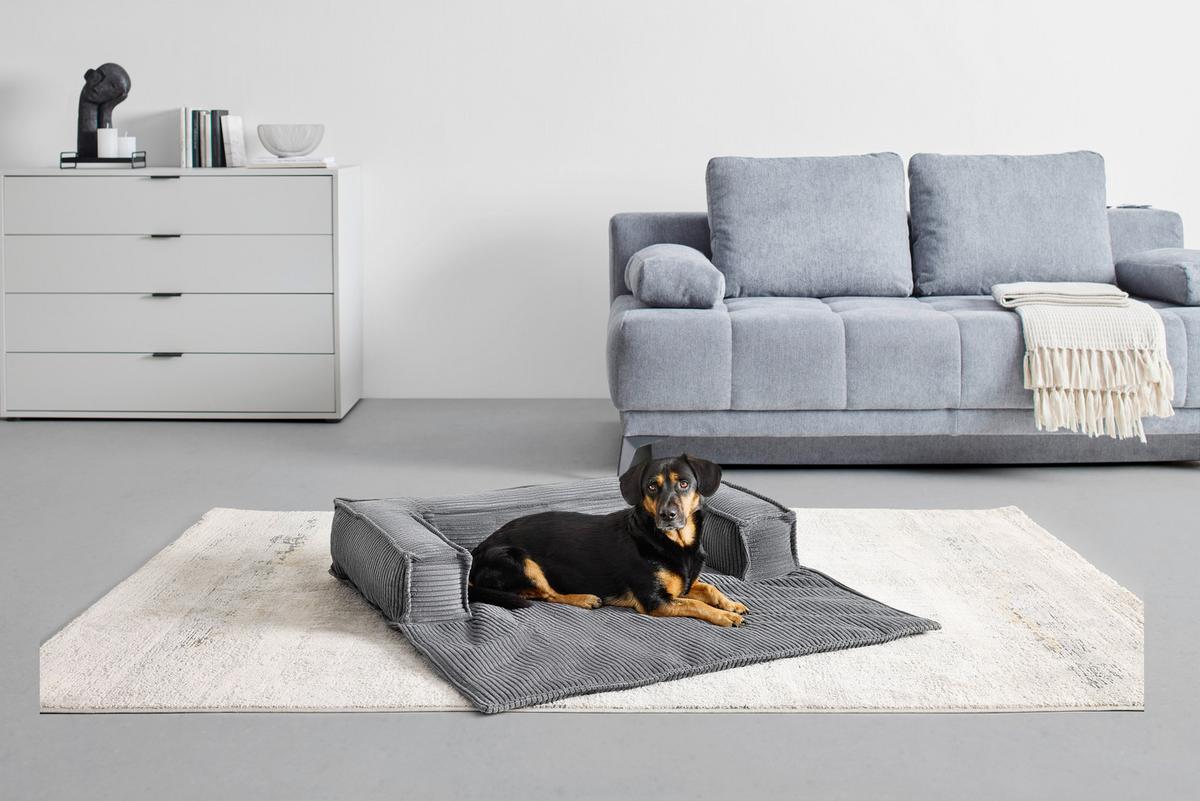 Hundesofa Pet Flat Dunkelgrau - Dunkelgrau, KONVENTIONELL, Textil (105/20/105cm) - Mömax