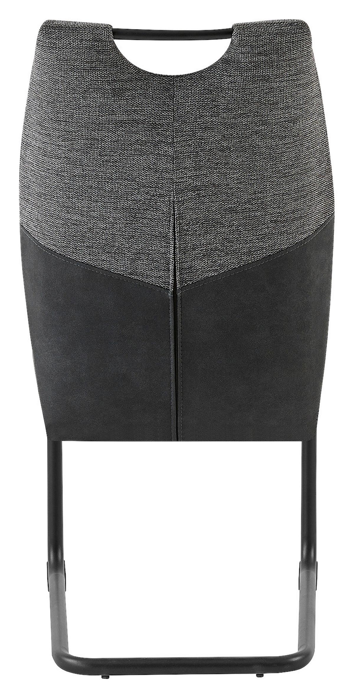 Stuhlset PETER Anthrazit, Federkern - Anthrazit/Schwarz, MODERN, Metall (45/94/54cm) - MID.YOU
