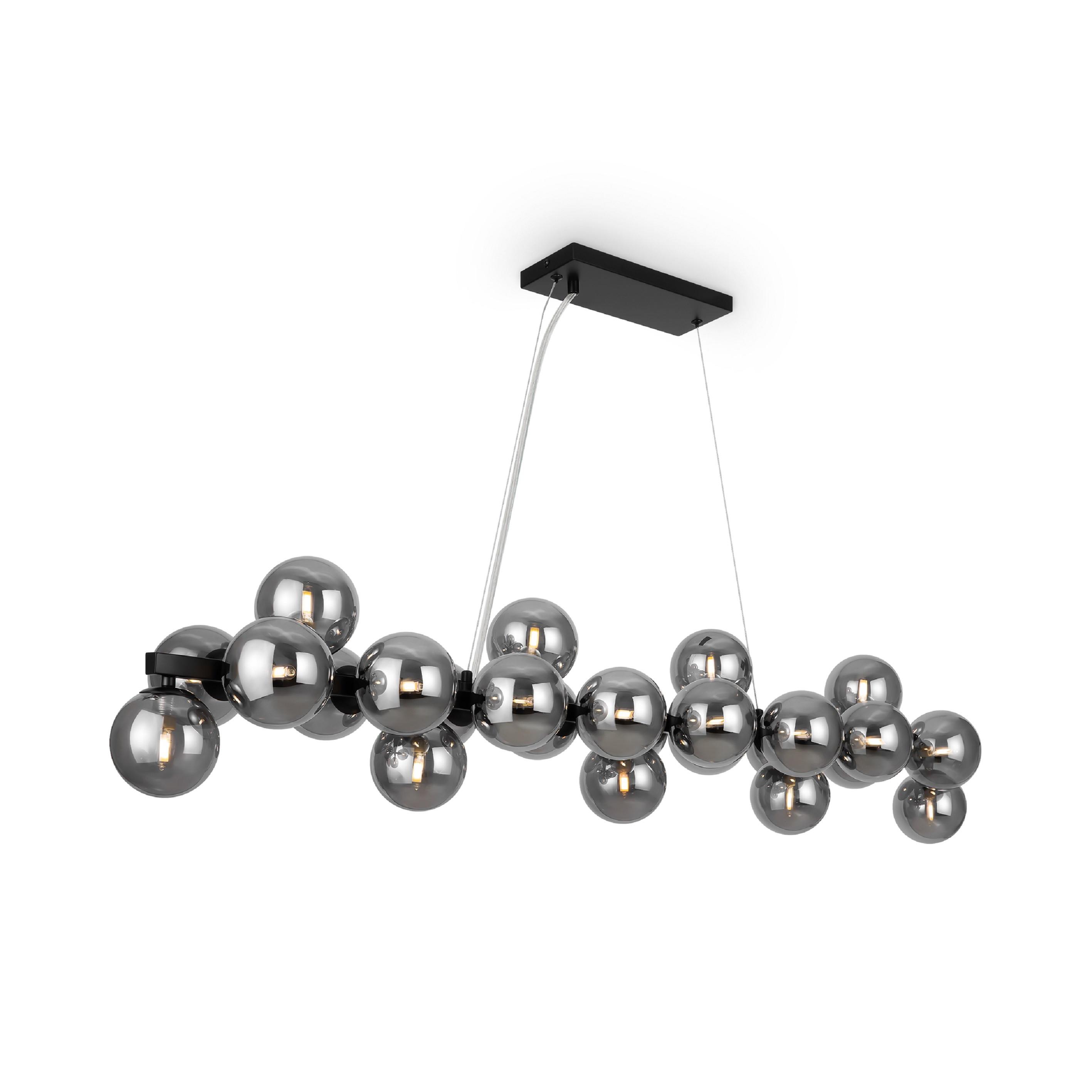 Pendelleuchte Dallas Schwarz max. 28 Watt - Schwarz, Trend, Glas/Metall (23,8/22,8/123,5cm) - MAYTONI