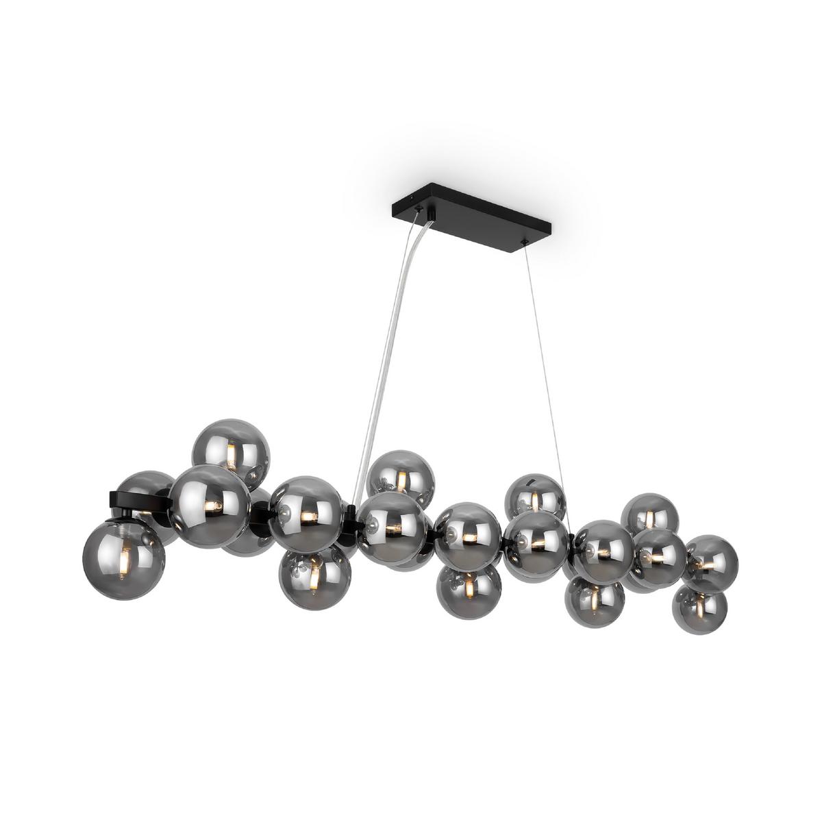 Pendelleuchte Dallas Schwarz max. 28 Watt - Schwarz, Trend, Glas/Metall (23,8/22,8/123,5cm) - MAYTONI