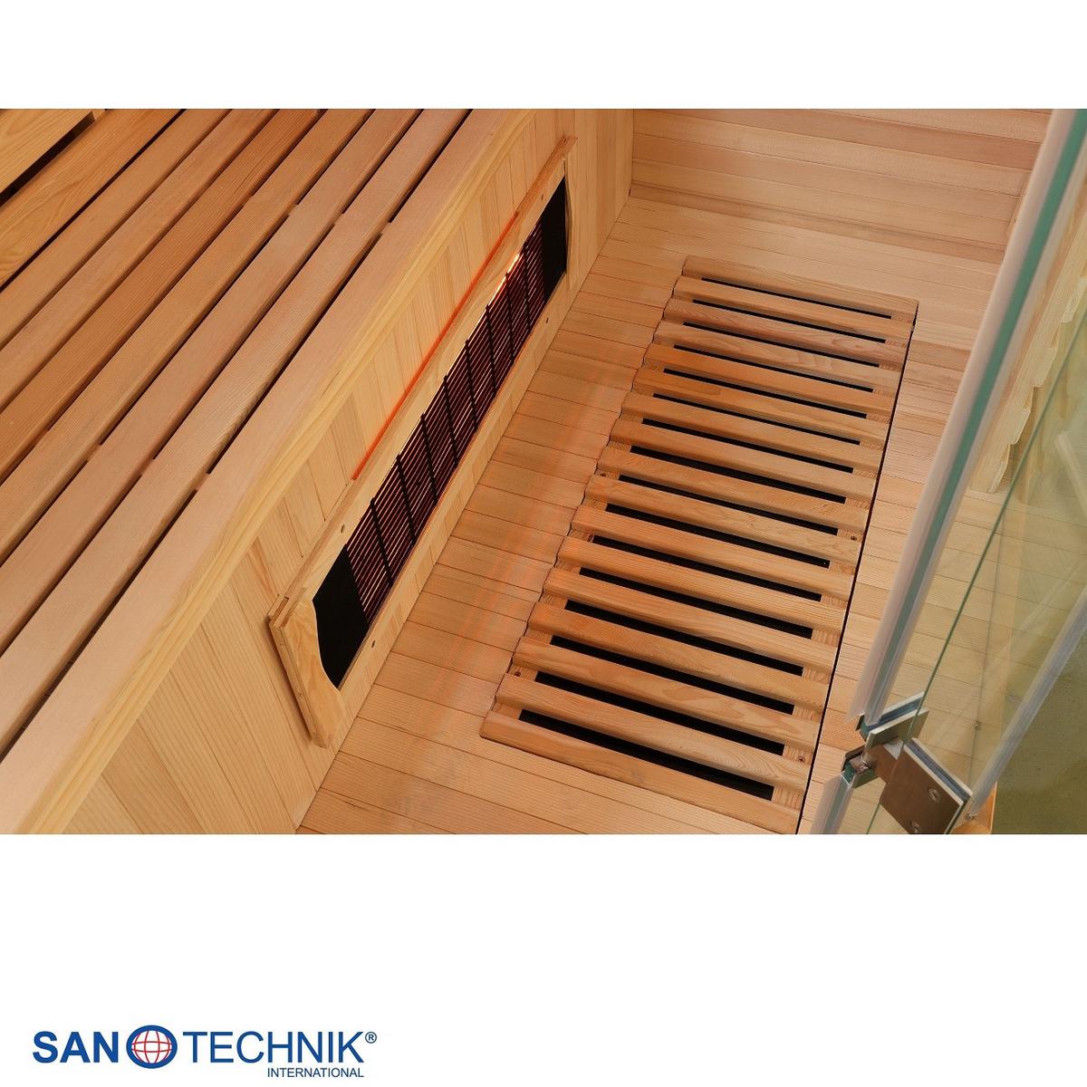 Infrarotkabine Deluxe in Braun ca. 150x200x150cm - Braun, MODERN, Holz (150/200/150cm) - Sanotechnik