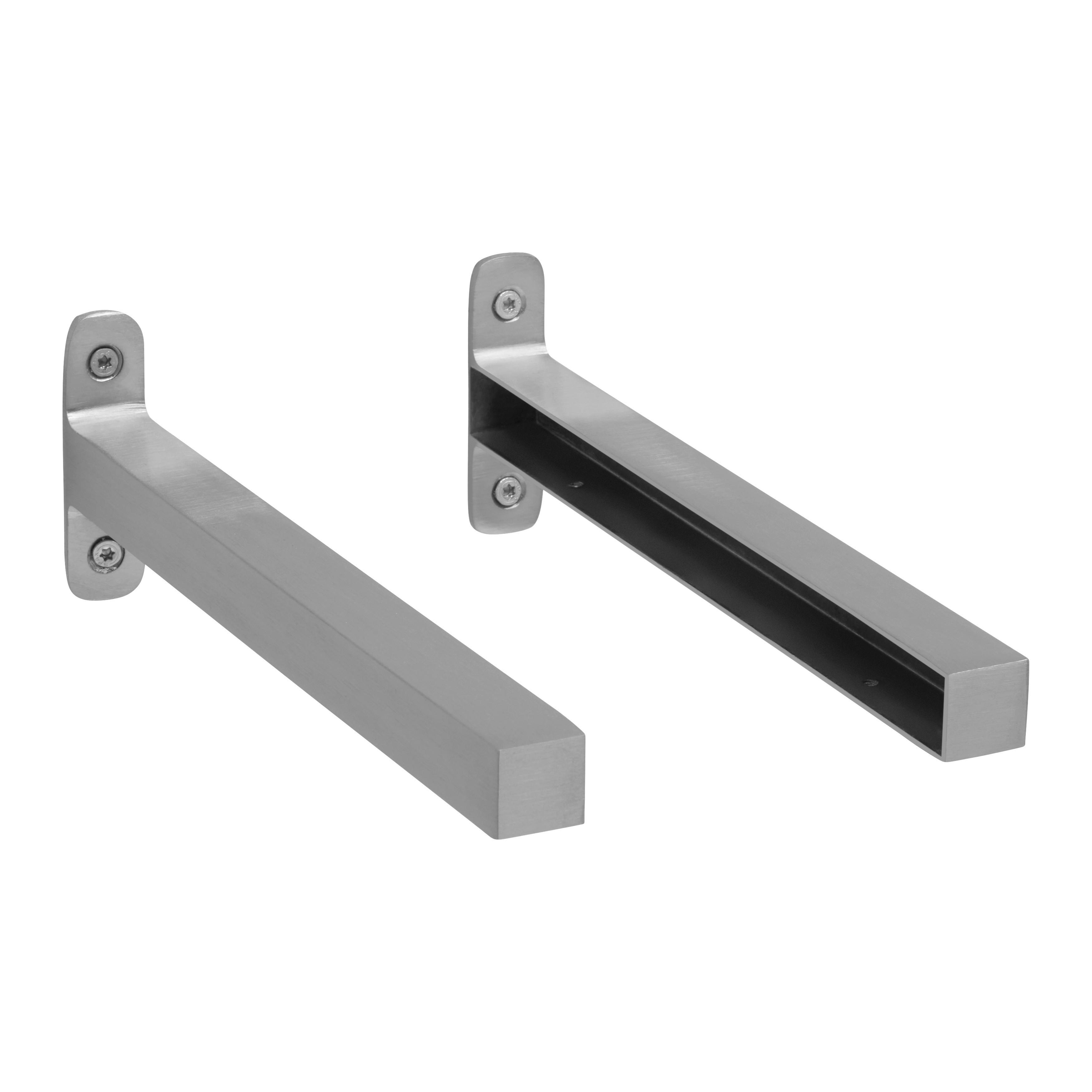 VÄGGHÅLLARE LENTINI II -SB- - aluminiumfärg, Modern, metall (2,2/8/25,5cm) - Mömax