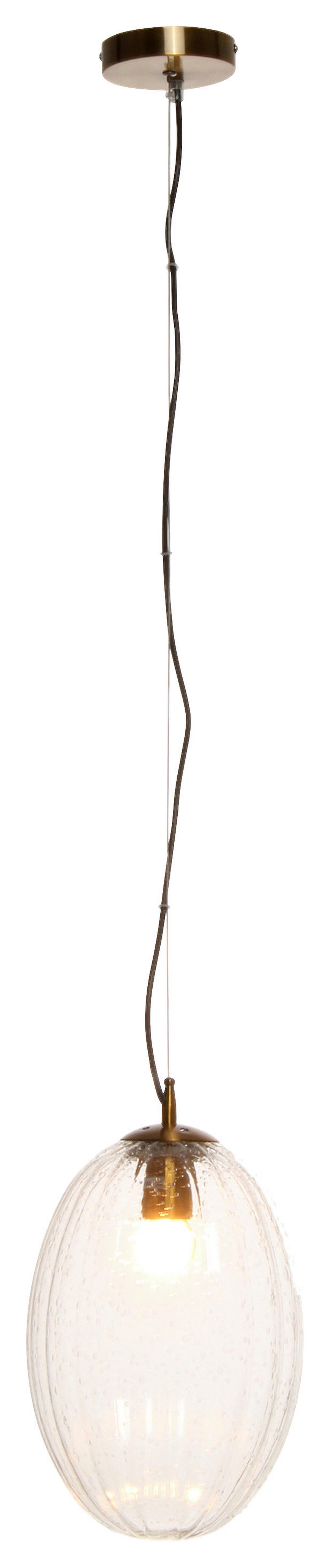 Hängeleuchte Virgina 125 Klar - Klar, Basics, Glas/Metall (23/23/36cm) - Kayoom