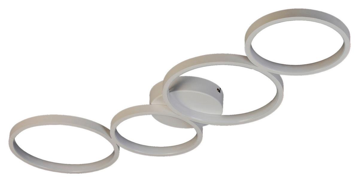 LAMPA SUFITOWA LED SUN - biały, Trend, tworzywo sztuczne/metal (87,5/37/5,5cm) - Novel