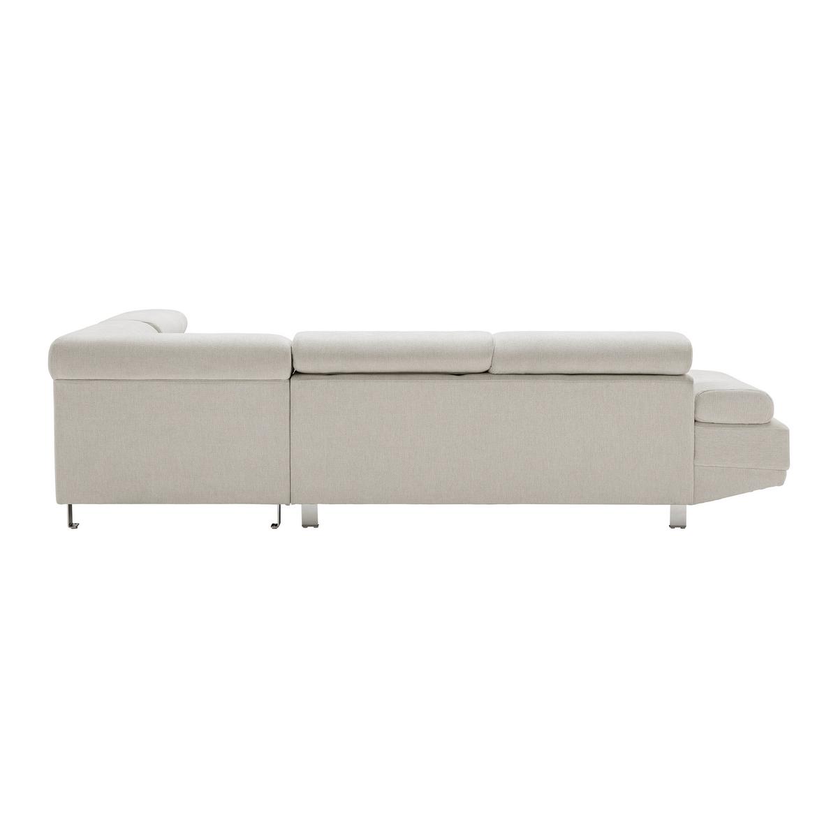 Sarokgarnitúra Emely - krém, Modern, textil/fa (267/70/195cm) - Bessagi Home