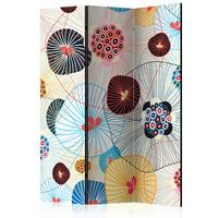 Paraván Hde-Paraventtc0972 - világoskék/többszínű, Basics, textil/fa (135/172/3cm) - artgeist