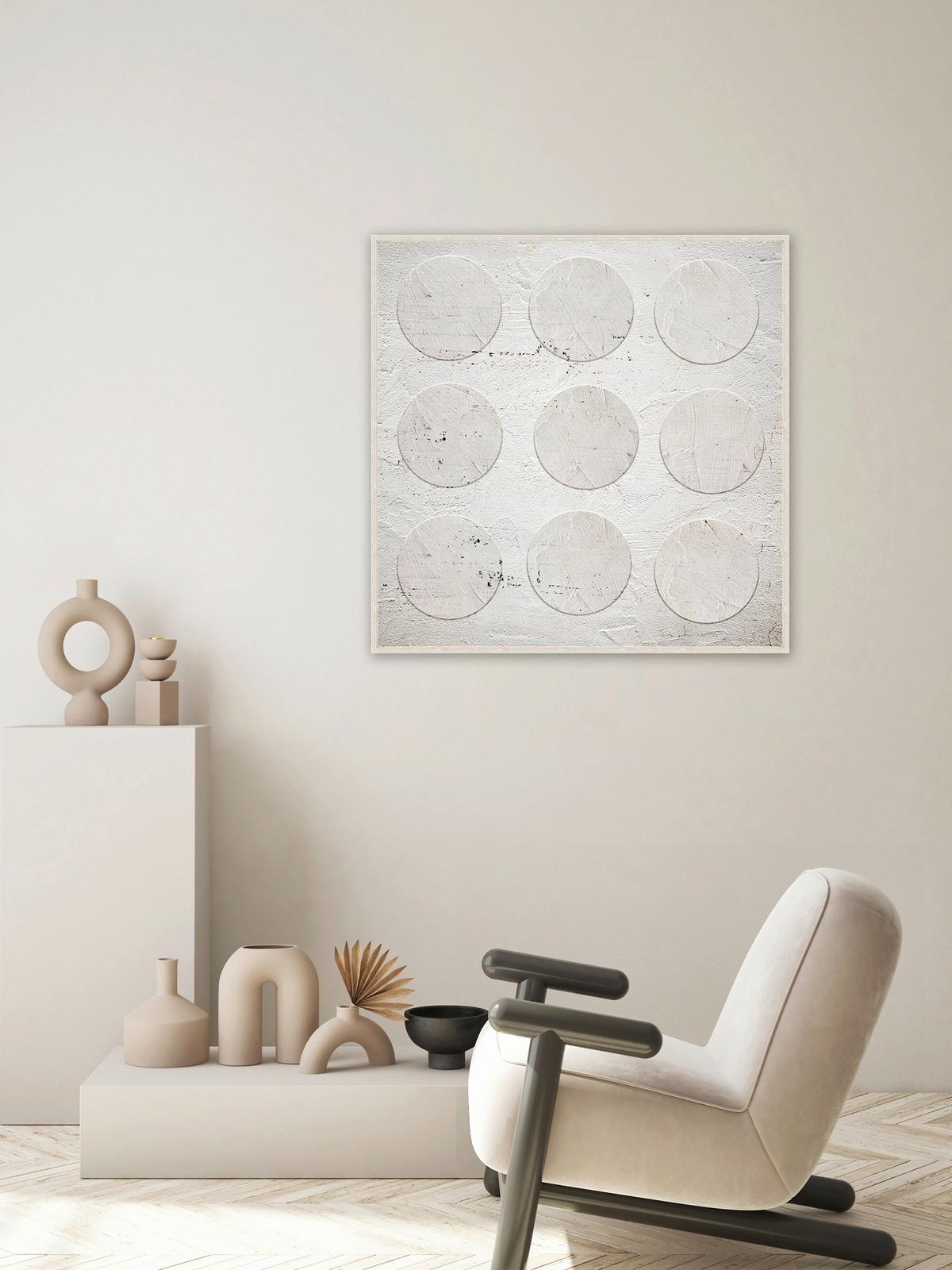 Leinwandbild Vida Weiss/hellgrau Ca. 80x80 - Weiss/Hellgrau, Konventionell, Holz/Kunststoff (80/80/4.3cm) - Mömax