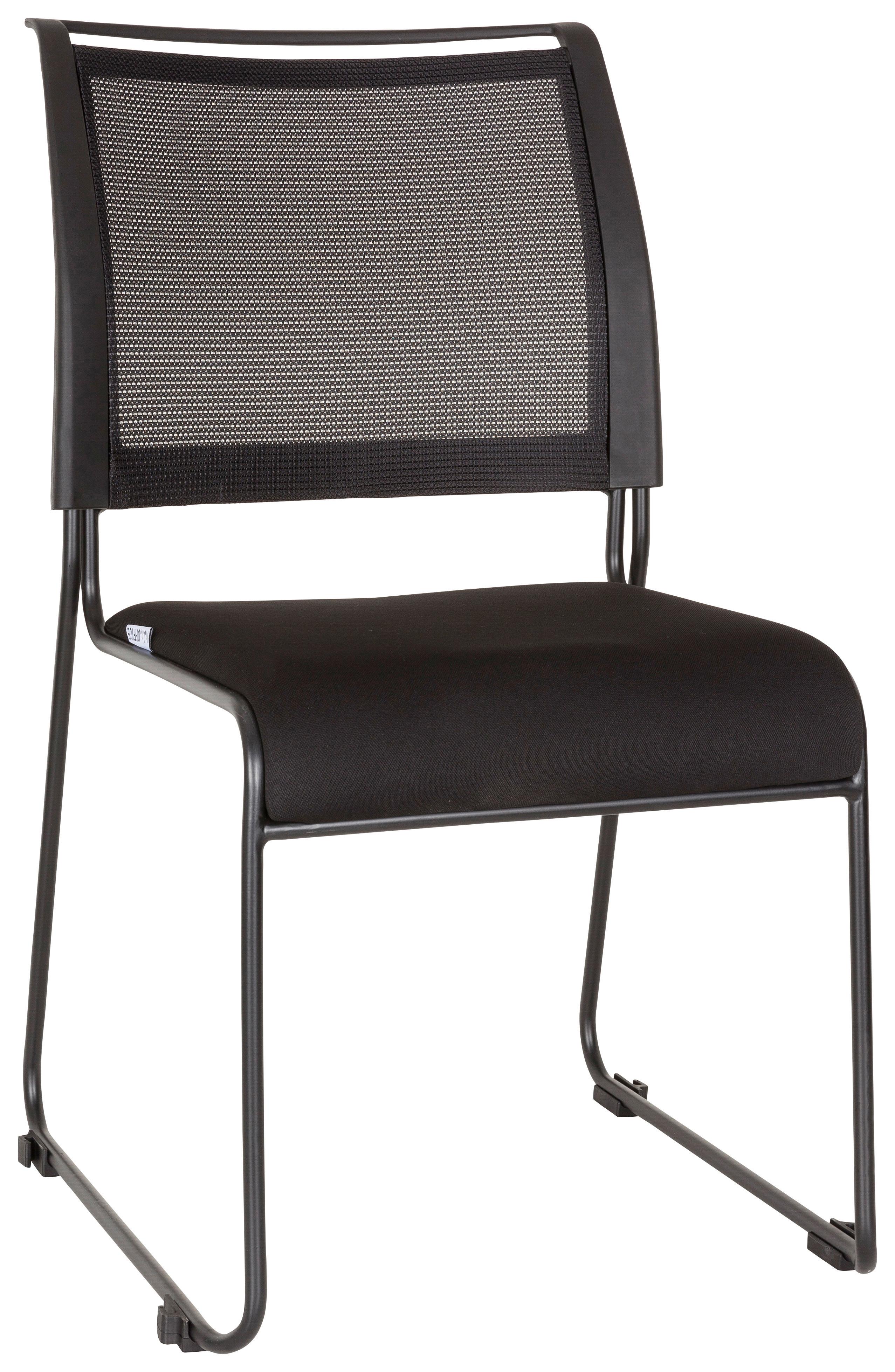 Konferenčni Stol Pauda V, Črna - črna, Moderno, kovina/tekstil (48/87/61cm) - MID.YOU