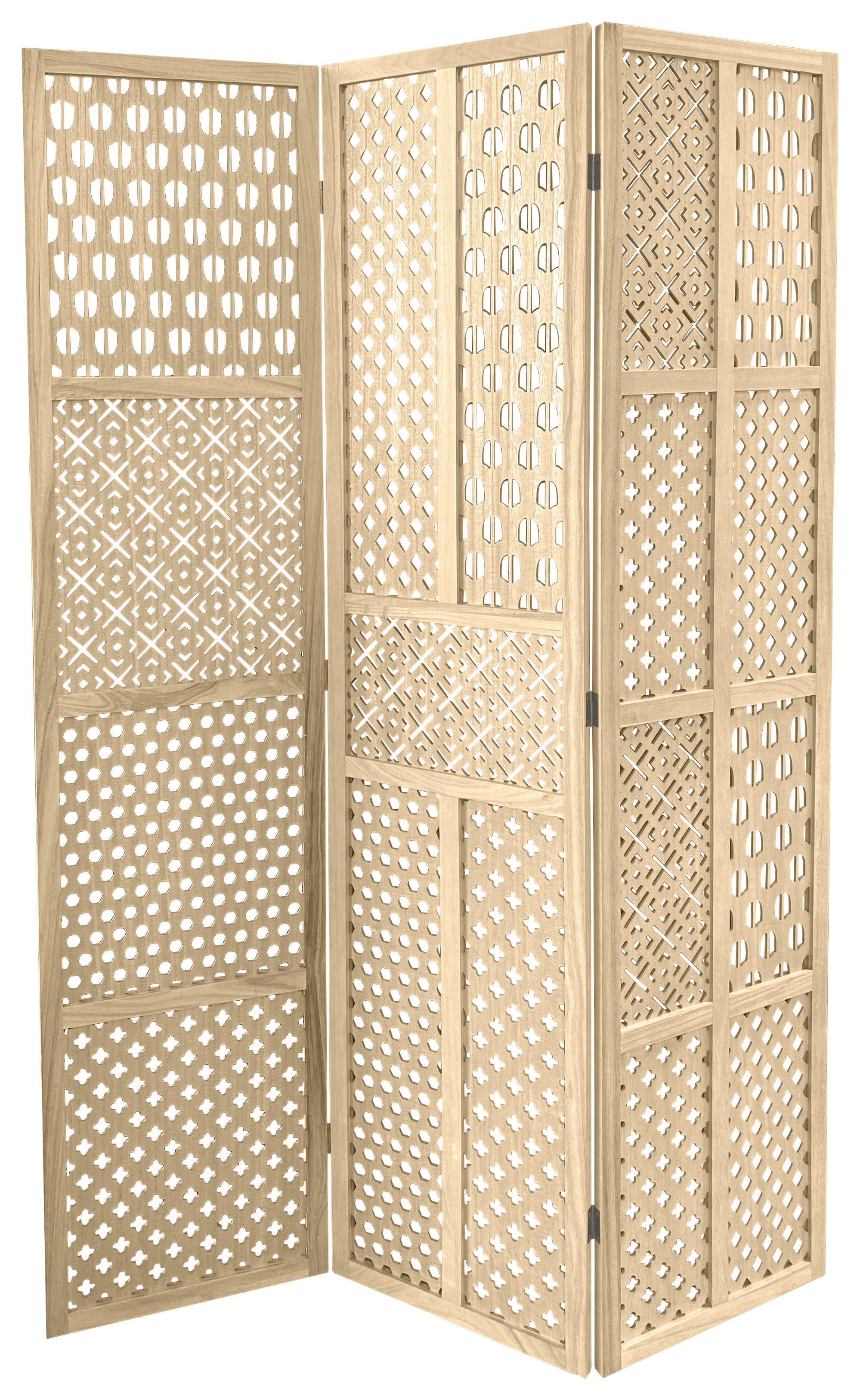 SKÄRMVÄGG ELIZABETH - naturfärgad, Modern, trämaterial/trä (120/170/1,8cm) - Mömax