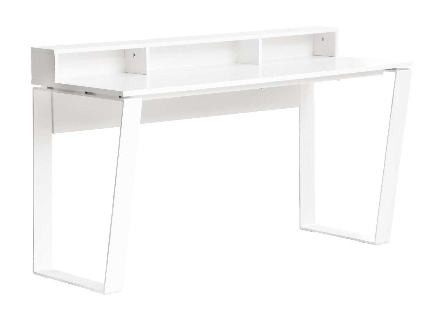 Gamingtisch Check in Weiß - Weiß, MODERN, Holzwerkstoff/Metall (140/85/60cm) - Mömax
