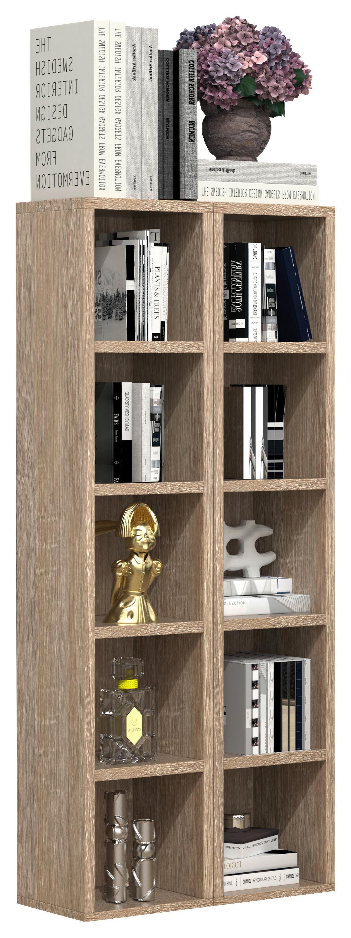 Regal Megosa S, Barva Hrasta - hrast sonoma, Design, leseni material (40/94/17cm) - MID.YOU