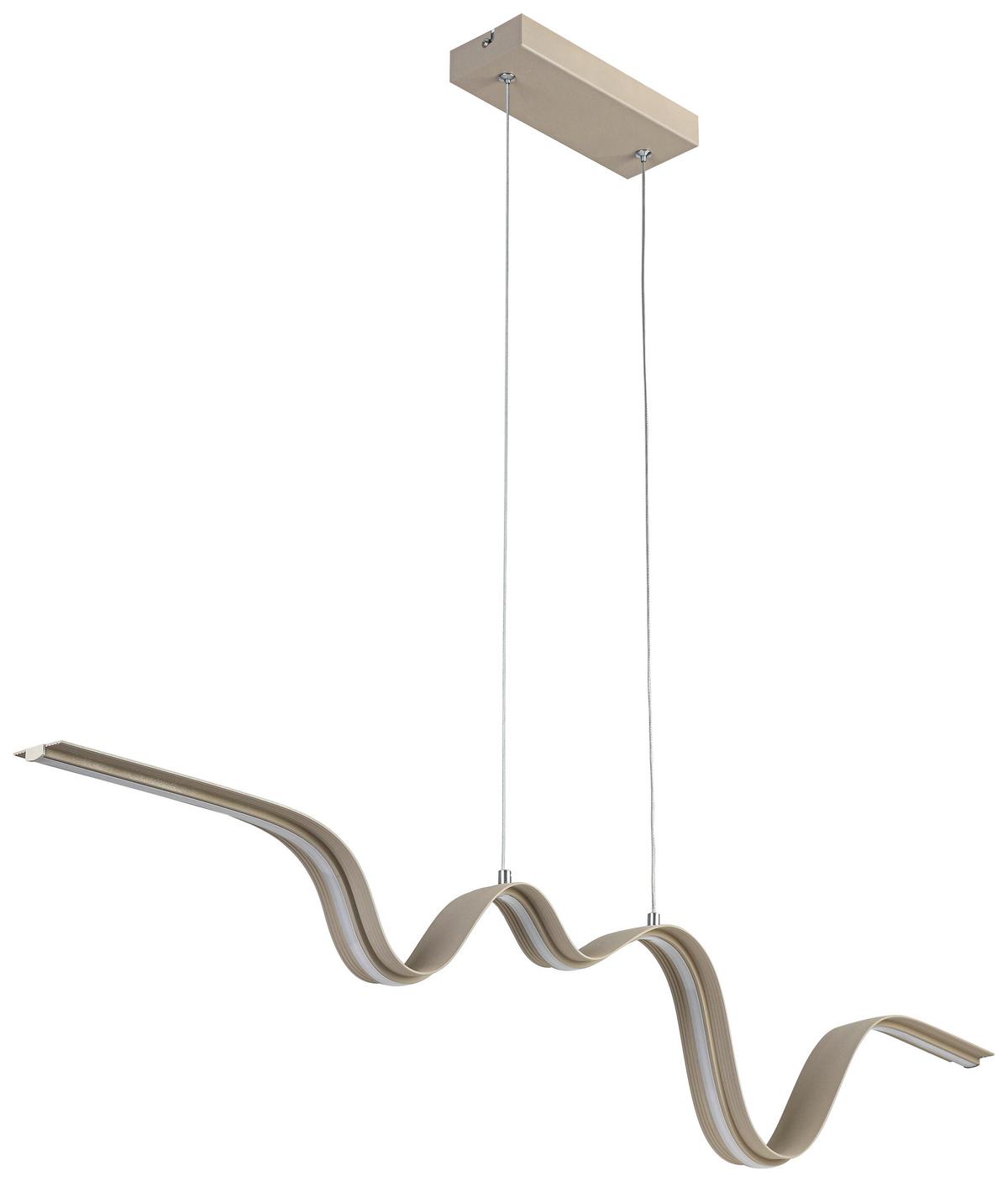 LAMPA WISZĄCA BEATRIX - kolor piaskowy, Trend, tworzywo sztuczne/metal (100/8/120cm) - Collet's Monde