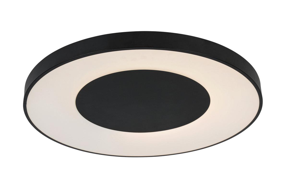 LED-Deckenleuchte Jumpo Schwarz/Weiß max. 48 Watt - Weiss/Schwarz, Modern, Kunststoff/Metall (70/7cm) - Mömax