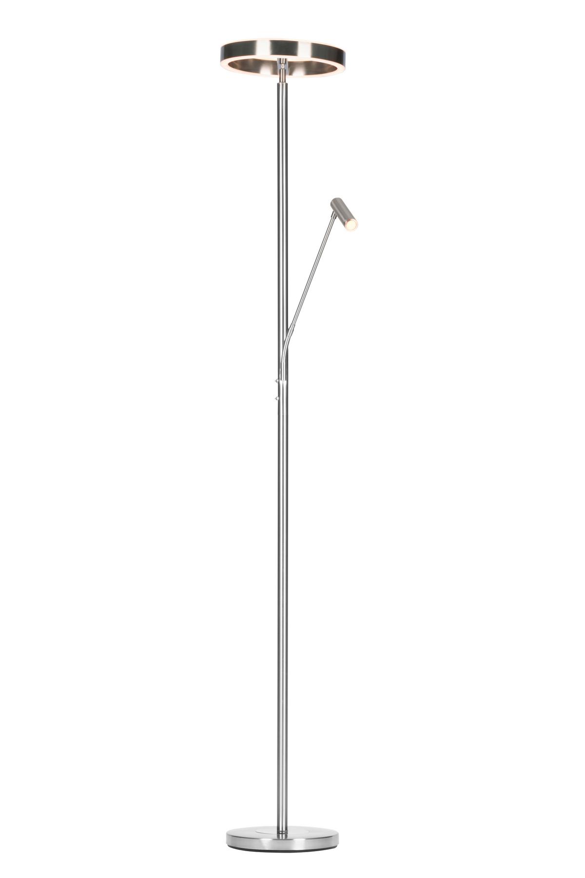 LAMPA LED OŚWIETLAJĄCA SUFIT WORTHING *SBN* - kolor srebrny/biały, Design, tworzywo sztuczne/metal (28/180cm) - Novel