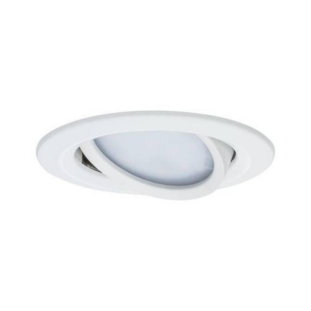Deckenleuchte Nova max. 6,5 Watt, 3-teilig - Alufarben/Weiß, Basics, Metall (8,4cm) - Paulmann