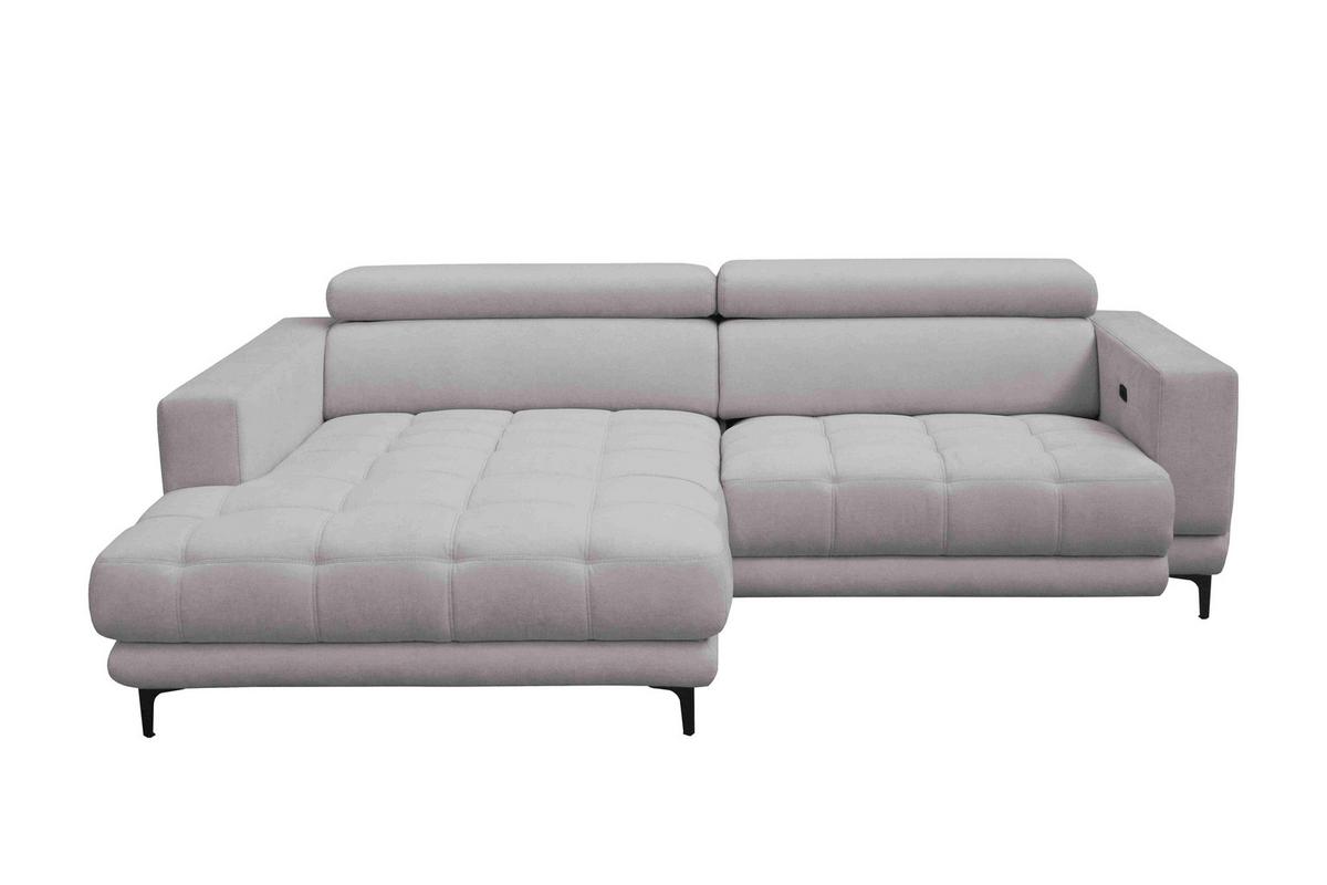 Sarokkanapé Aspen - szürke, Konventionell, faalapú anyag/textil (192/264cm)