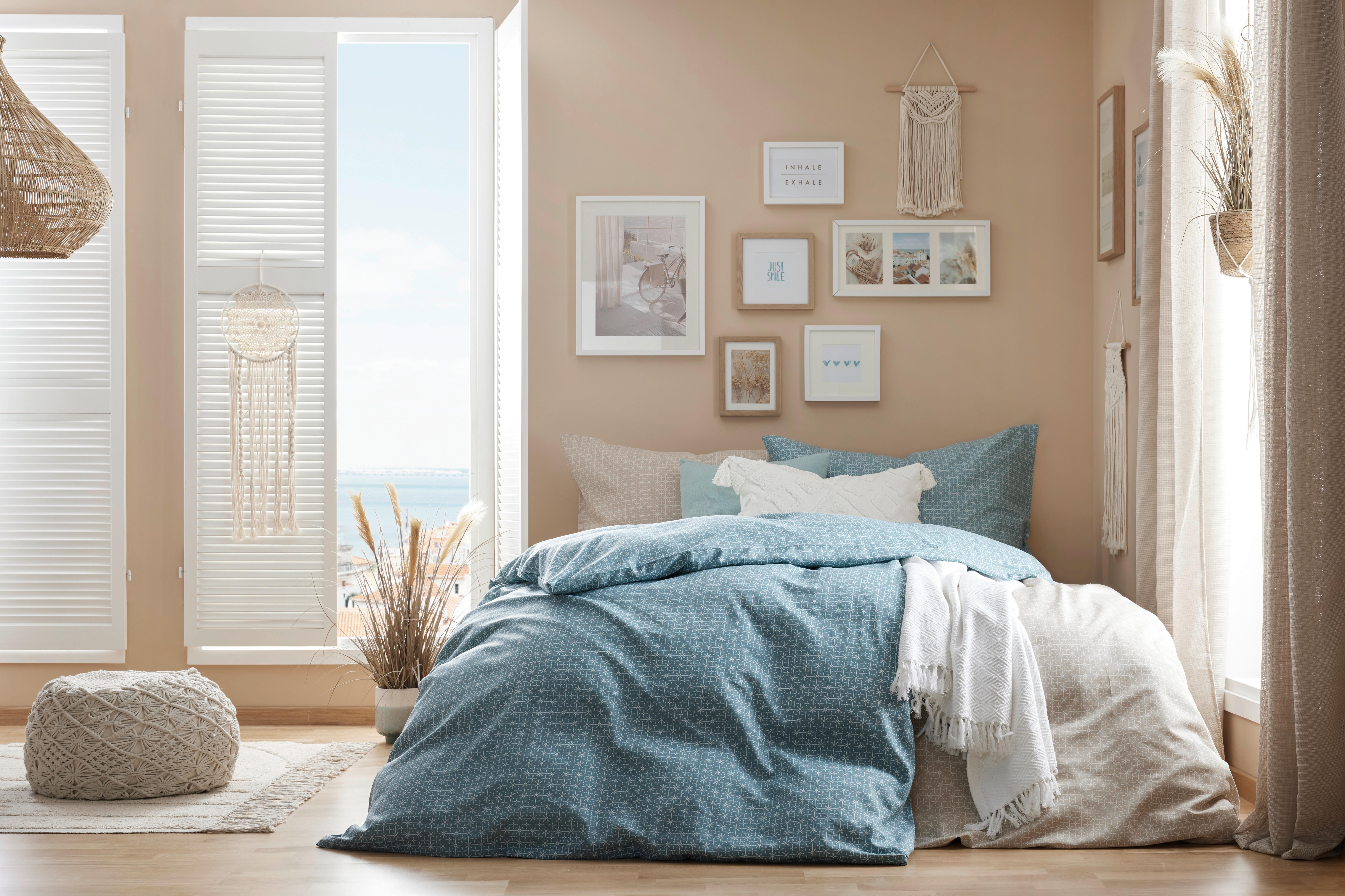 BETTWÄSCHESET LAURA - Blau, Konventionell, Textil (160/210cm) - Modern Living