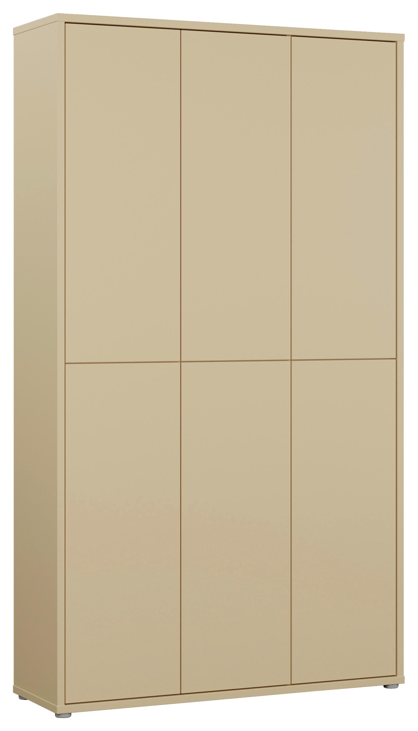 Omara Za Čevlje Alice, Svetlo Rumena - siva/svetlo rumena, Moderno, umetna masa/leseni material (109,2/191,9/34,9cm) - Carryhome