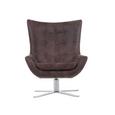 Sessel Venezuela Aus Echtleder - Dunkelbraun/Alufarben, LIFESTYLE, Textil/Metall (81/95/90cm) - Premium Living Sessel Venezuela Aus Echtleder - Dunkelbraun/Alufarben, LIFESTYLE, Textil/Metall (81/95/90cm) - Premium Living