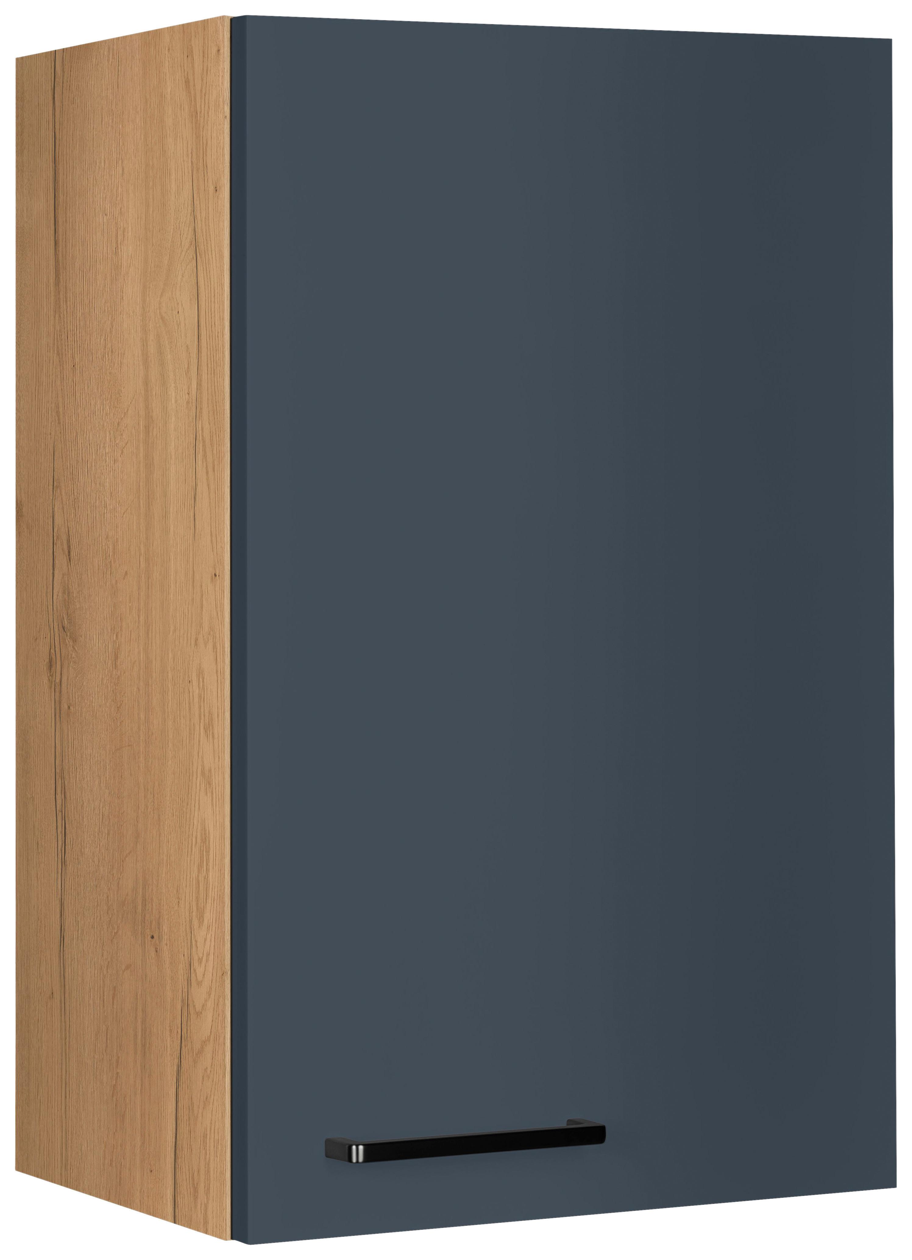 Küchenoberschrank Easytouch Blau - Blau/Eichefarben, MODERN, Holzwerkstoff/Metall (45/72/35cm) - Nobilia
