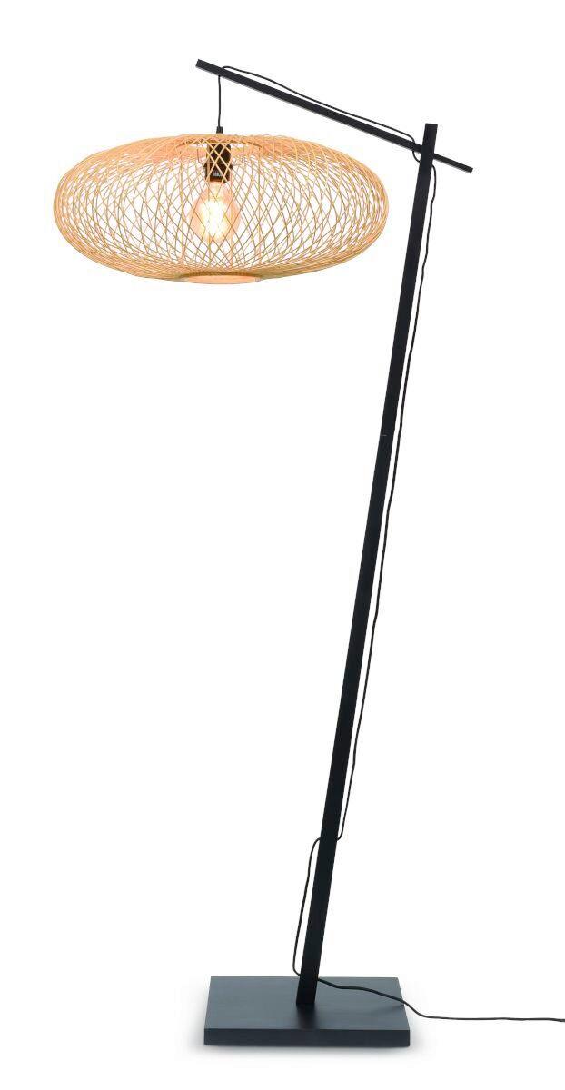 Stoječa Svetilka Cango, Črna, Naravna Barva - črna/naravne barve, Trend (176/60/80cm) - Good & Mojo