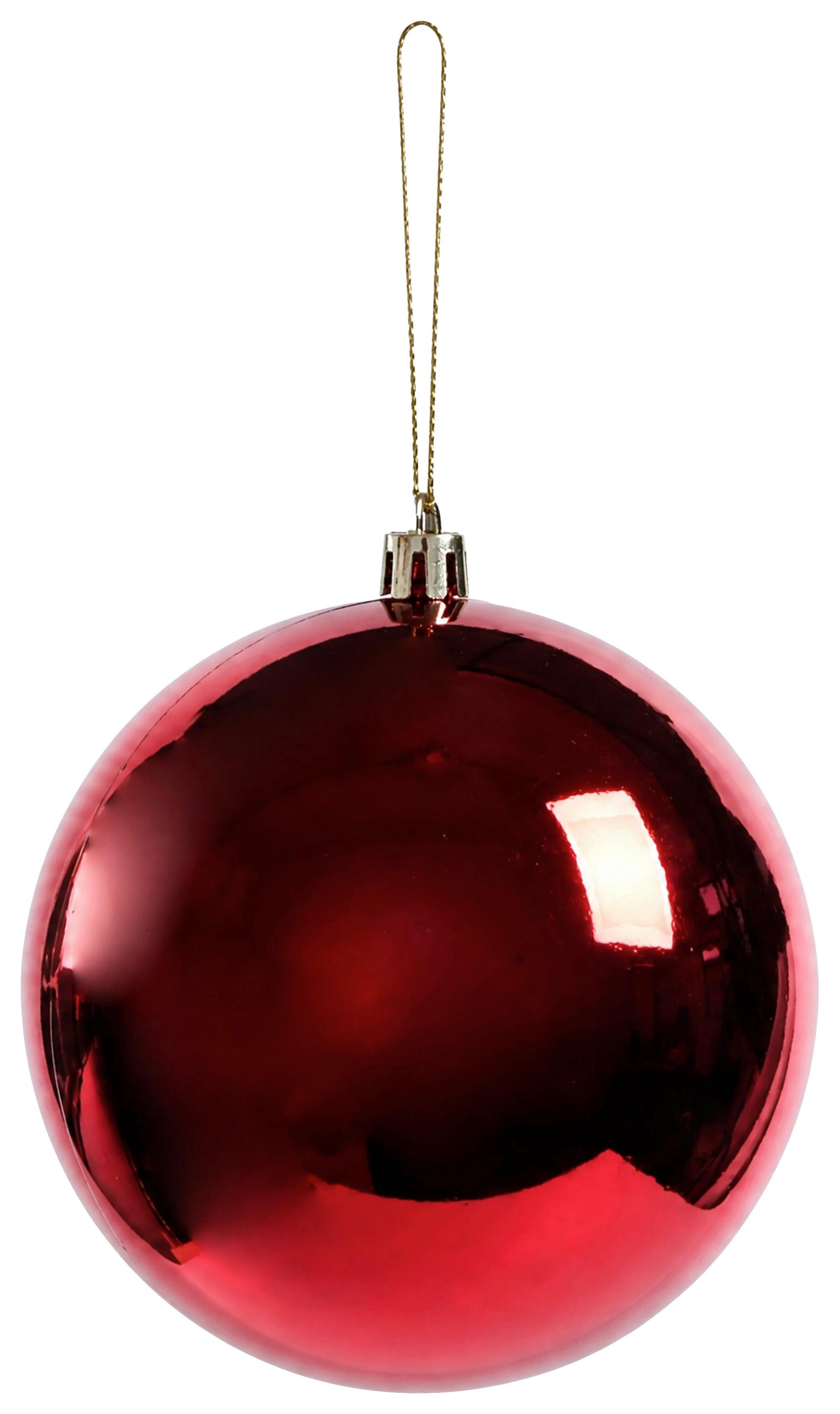 Christbaumkugel Big Rot - Rot, Kunststoff (10cm) - Mömax