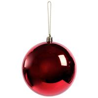 Christbaumkugel Big Rot - Rot, Kunststoff (10cm) - Mömax