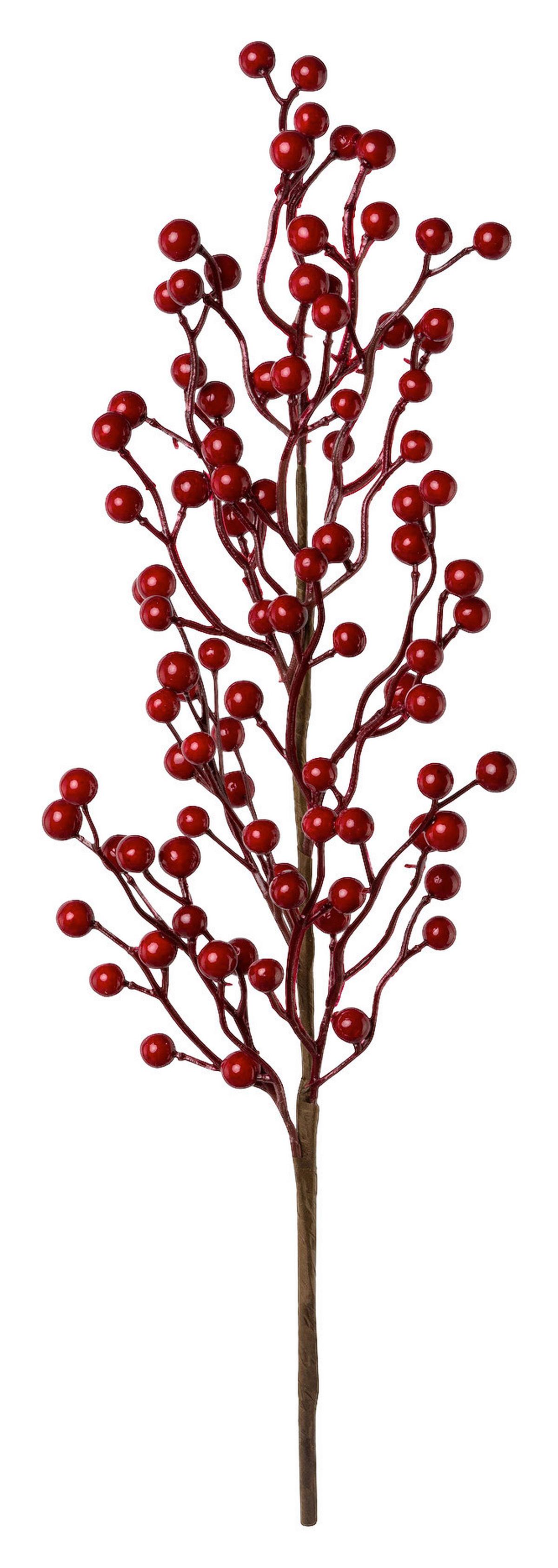 Kunstpflanze Beerenzweig I Braun/Rot - Rot/Braun, Basics, Kunststoff (71cm) - Mömax