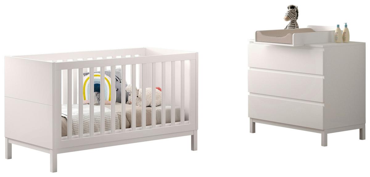 Kinderzimmer Eva 2-tlg. Weiß - Weiß, MODERN, Holz/Holzwerkstoff - Vipack