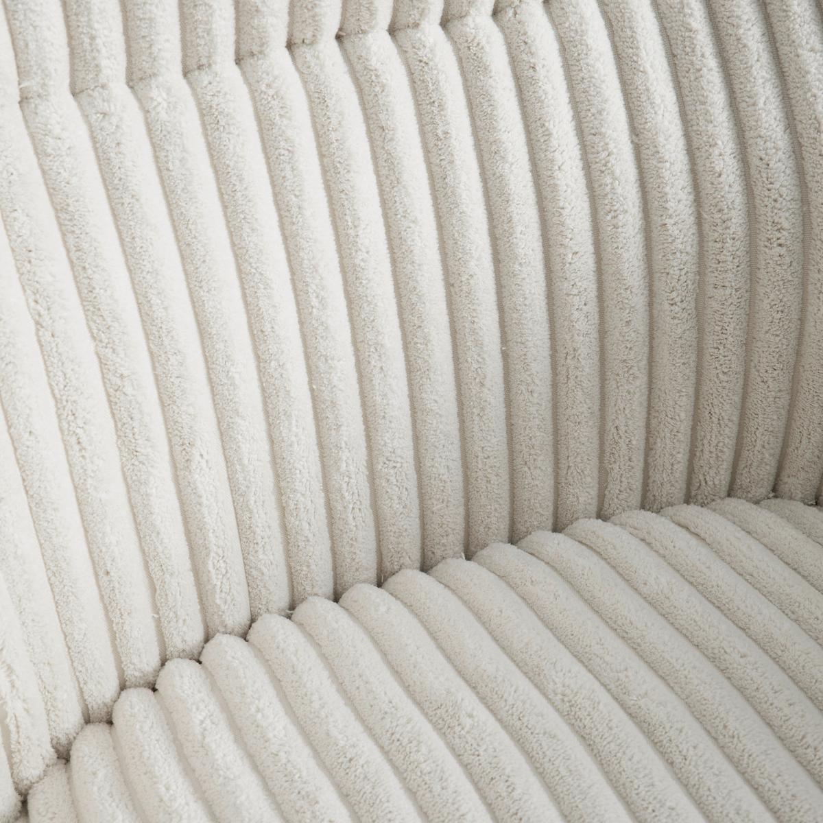 Armlehnstuhl Mattia Beige Feincord, Gepolstert - Eichefarben/Beige, MODERN, Holz/Textil (56/87/61cm) - Bessagi Home