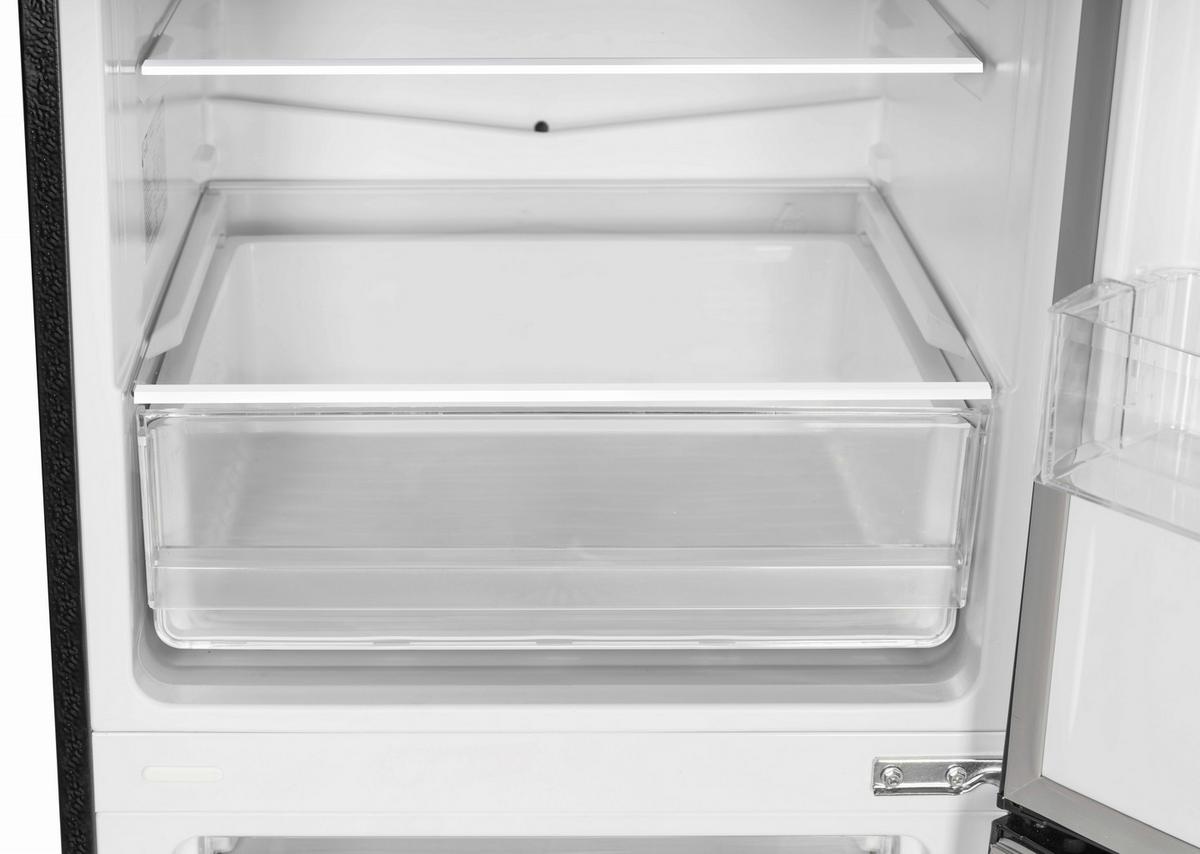 Kühl-Gefrier-Kombination Respekta Gotland Schwarz - Schwarz, Basics, Glas/Kunststoff (54/176/55cm) - Respekta