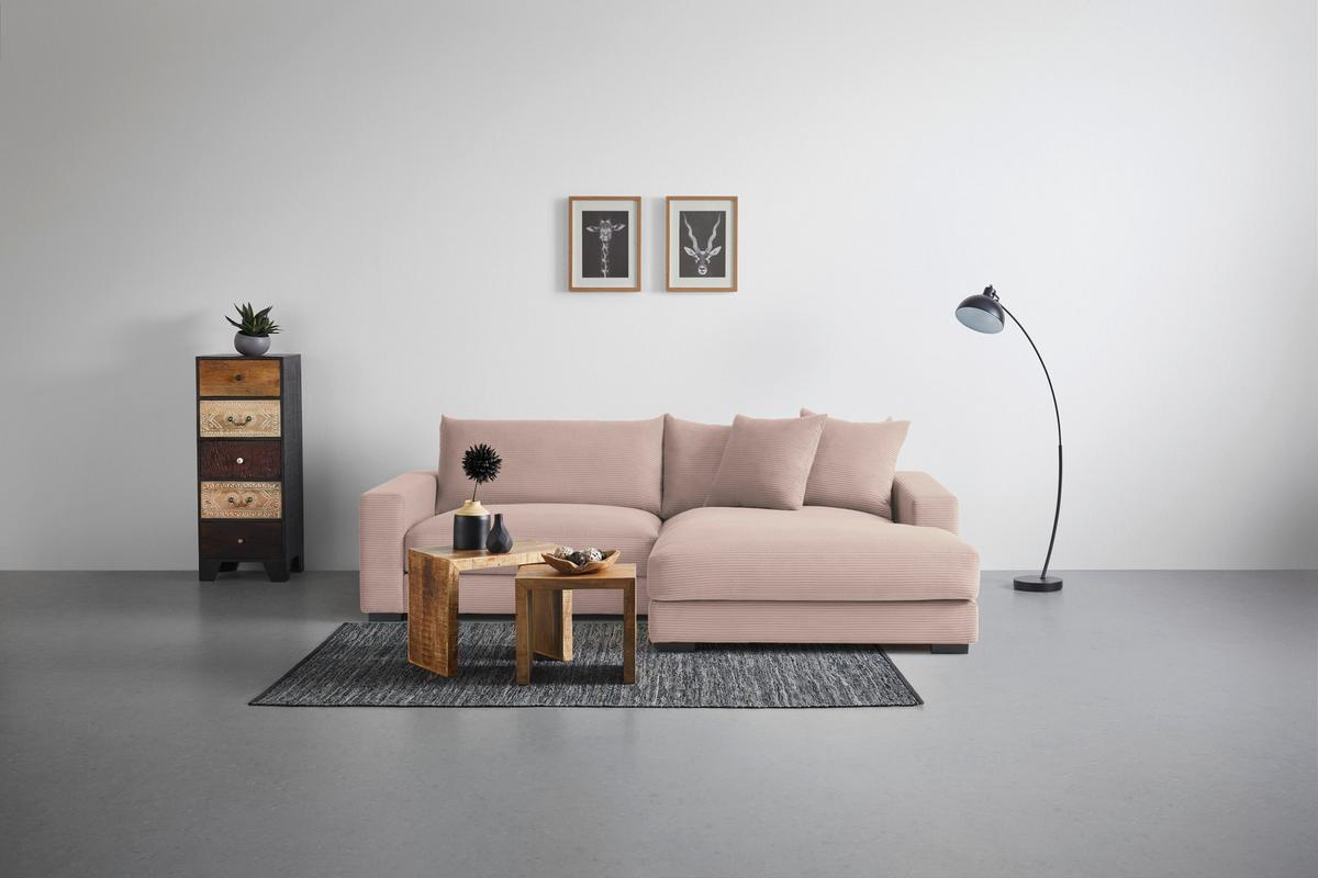 Canapea modulara PEDRO - roz, Modern, textil (265/180cm) - Mömax