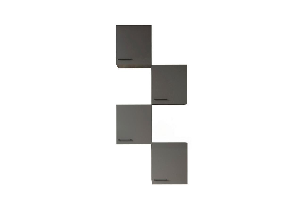 Küchenoberschrank Oliver Grau - Schwarz/Grau, Trend, Holzwerkstoff/Metall (50/56,1/34,6cm) - Respekta