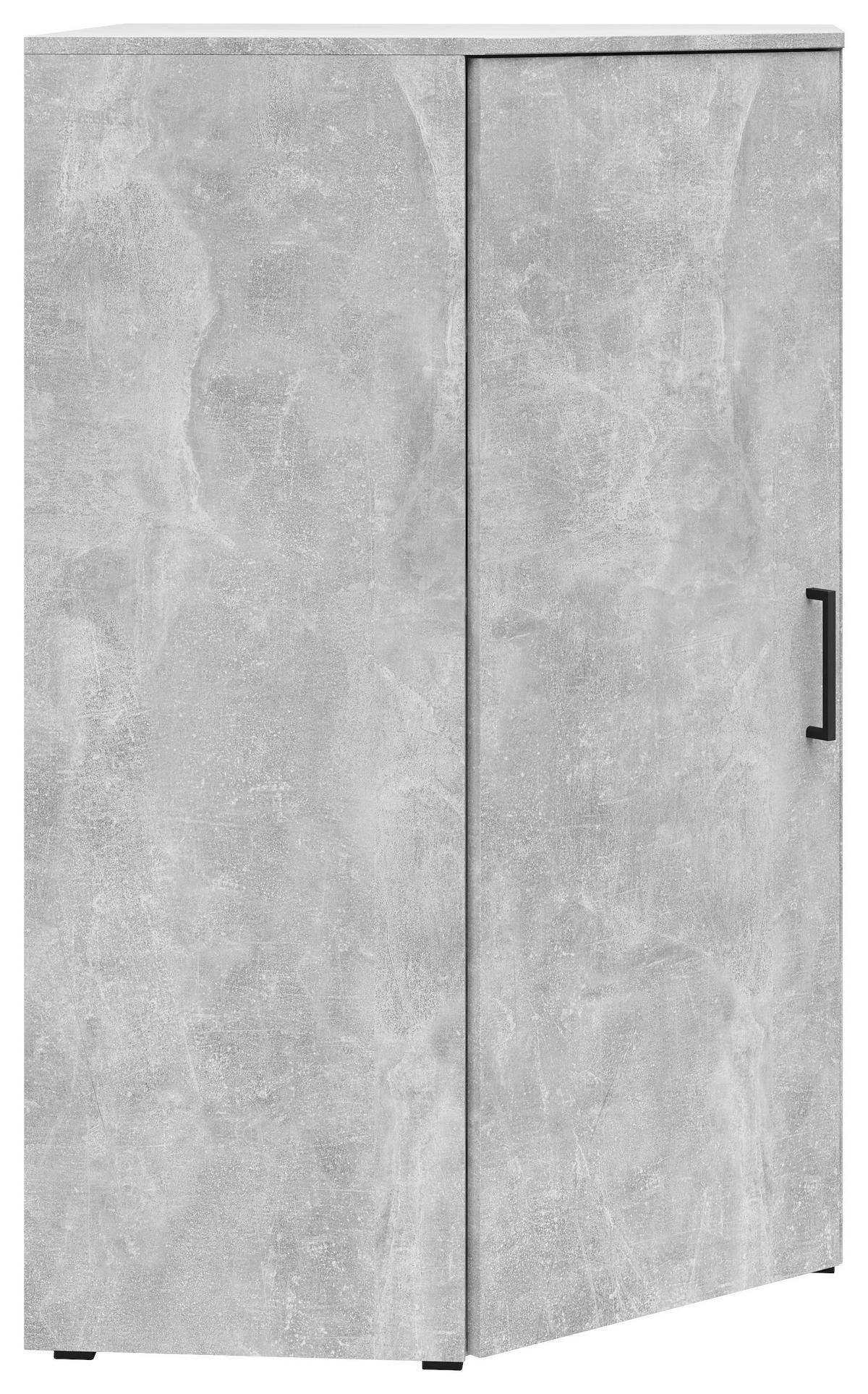 Eckkommode Multistauraum Grau - Schwarz/Grau, Modern, Holzwerkstoff/Kunststoff (71,5/115/71,5cm) - Premium Living