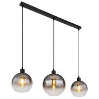 Viseča Svetilka Newcastle - črna, Design, kovina/steklo (95/25/120cm) - Globo