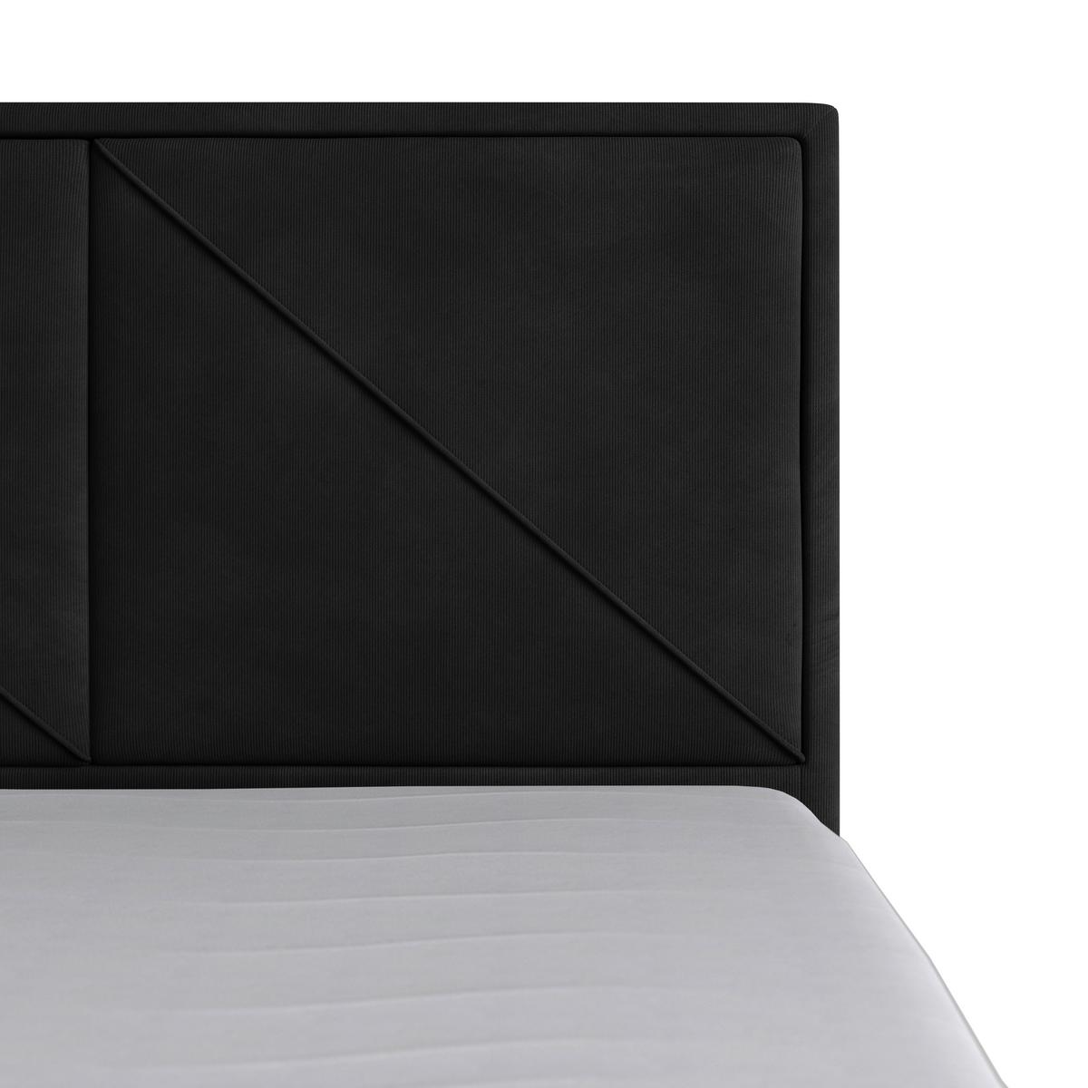 Boxspringbett Bologna ca. 180x200 cm Schwarz - Schwarz, MODERN, Karton/Holzwerkstoff (180/200cm) - MID.YOU