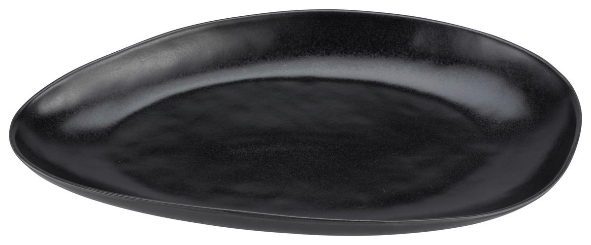 Servierplatte Gourmet in Schwarz Ø ca. 39cm - Schwarz, Modern, Keramik (39/22/4cm) - Premium Living