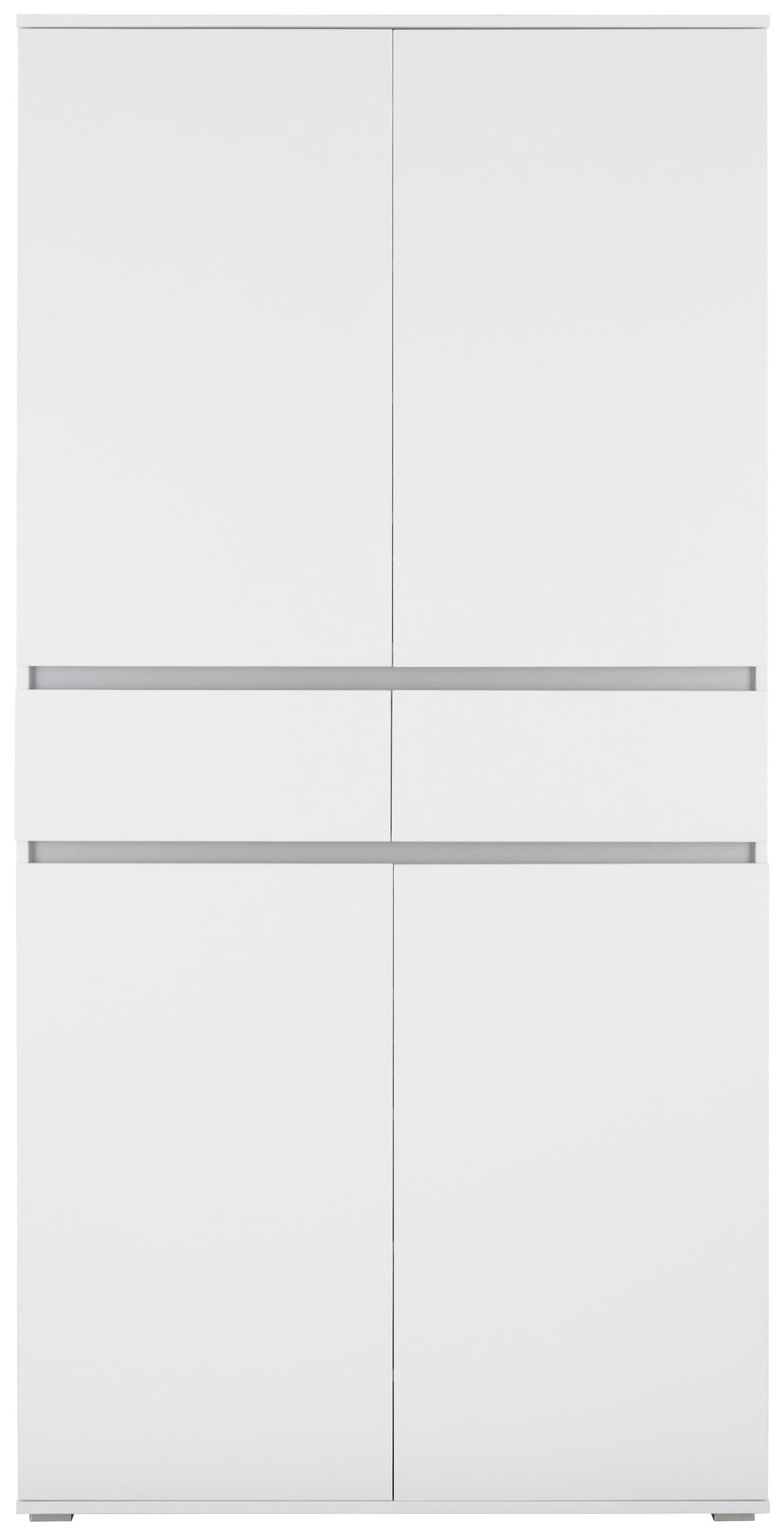Večnamenska Omara Bianco, Bela - bela, Moderno, leseni material (100/200/37cm) - Mömax