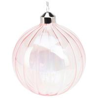 Christbaumkugel ROZE - Transparent, Glas (10/10/12,2cm)