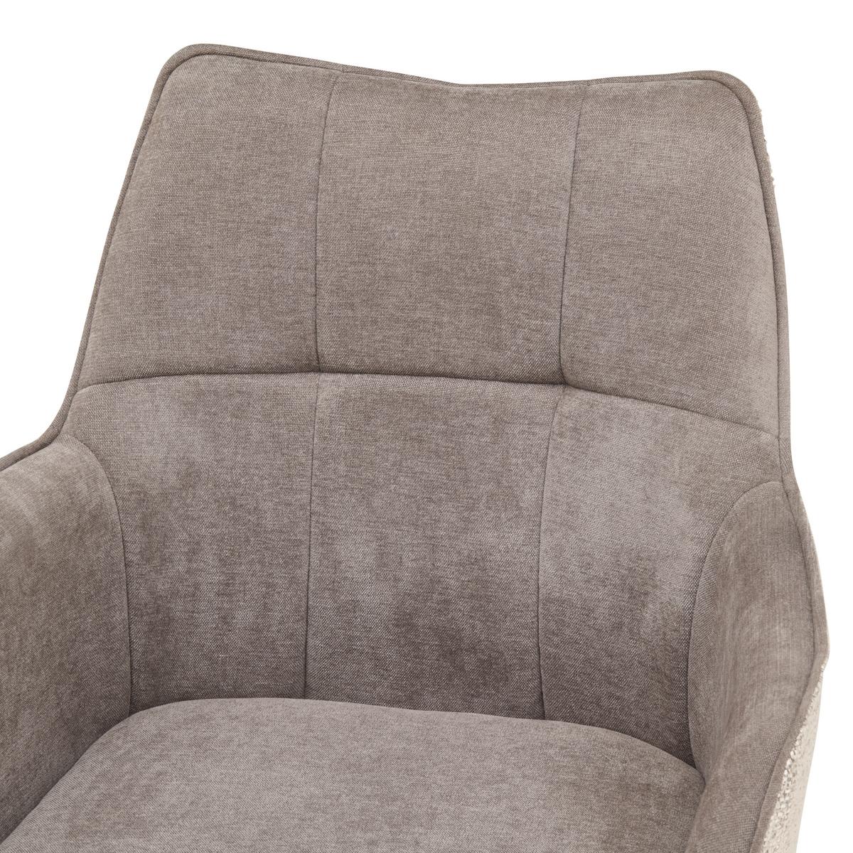 KRZESŁO Z PODŁOKIETNIKAMI KEREM - antracytowy/czarny, Konventionell, metal/tkanina (62/85/62cm) - MID.YOU