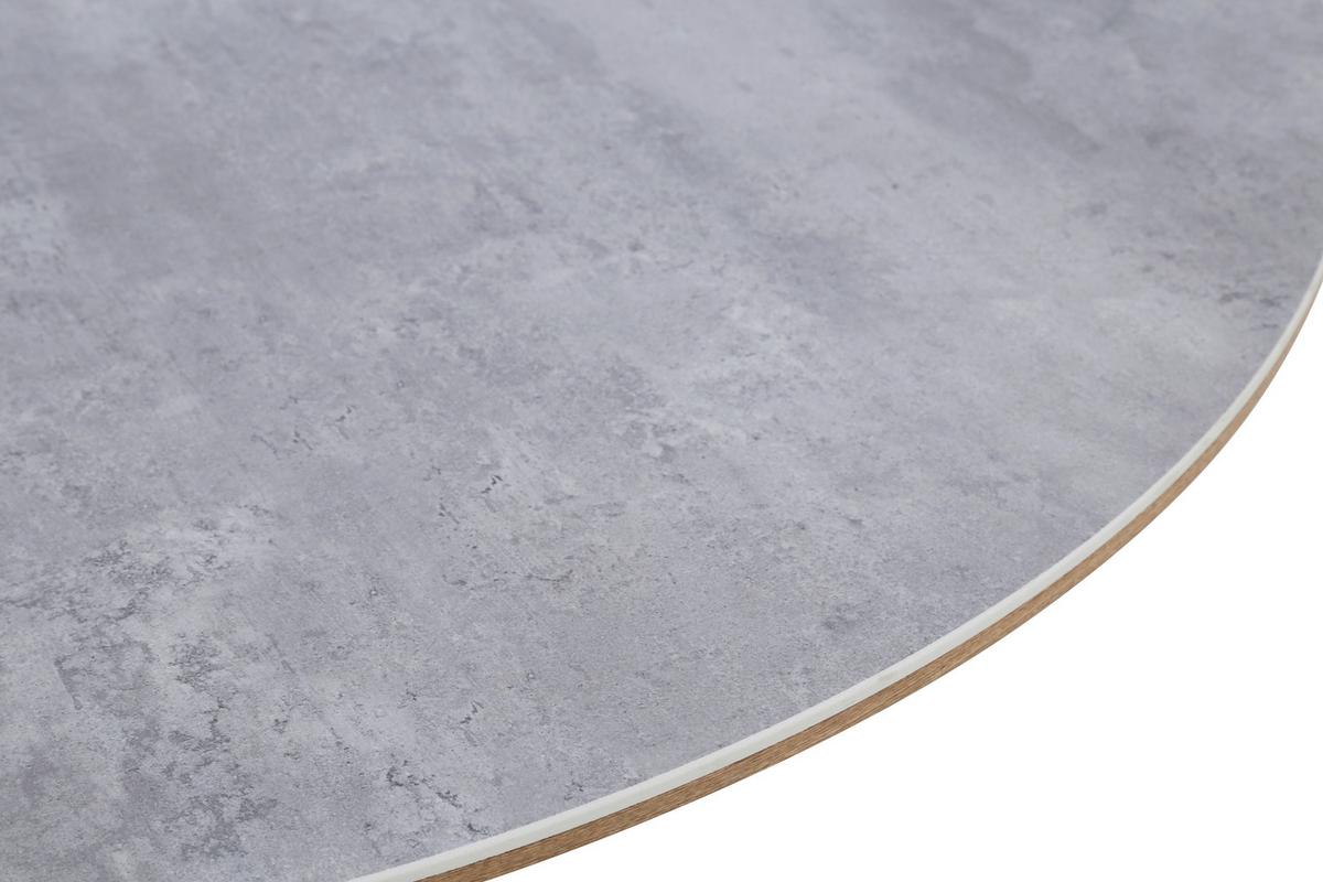 Jedilna Miza Aiden, Siva, Barva Hrasta, Ø 120cm - siva/barve hrasta, Moderno, leseni material/les (120/120/75cm) - MID.YOU