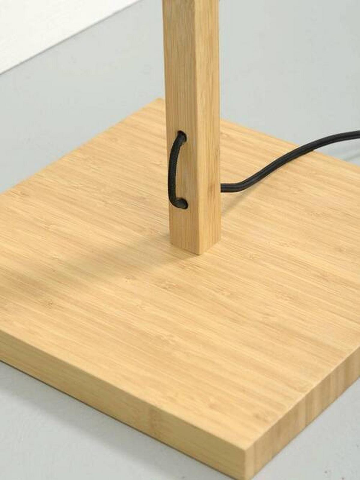 Stoječa Svetilka Bhutan, Črna, Bambus - črna/naravne barve, Trend, les (20/145cm) - Good & Mojo