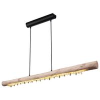 Viseča Svetilka Felicitas - črna/naravne barve, Basics, kovina/umetna masa (120/7/150cm) - Globo