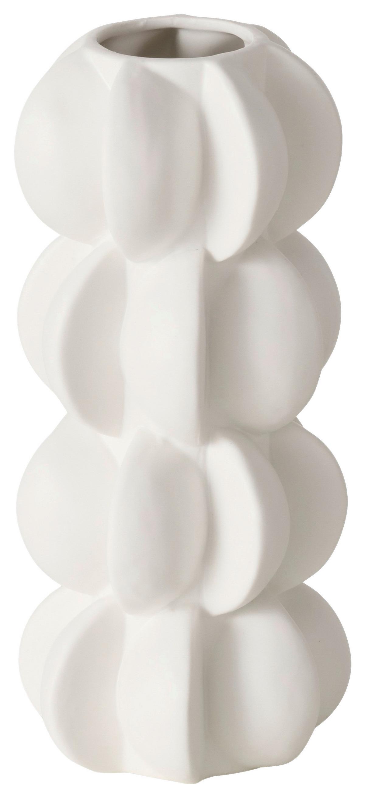 Vase Meritt I Weiß - Weiß, MODERN, Keramik (11,5/25,5cm) - Mömax